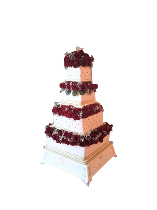 Pamela Flowers Wedding Cake