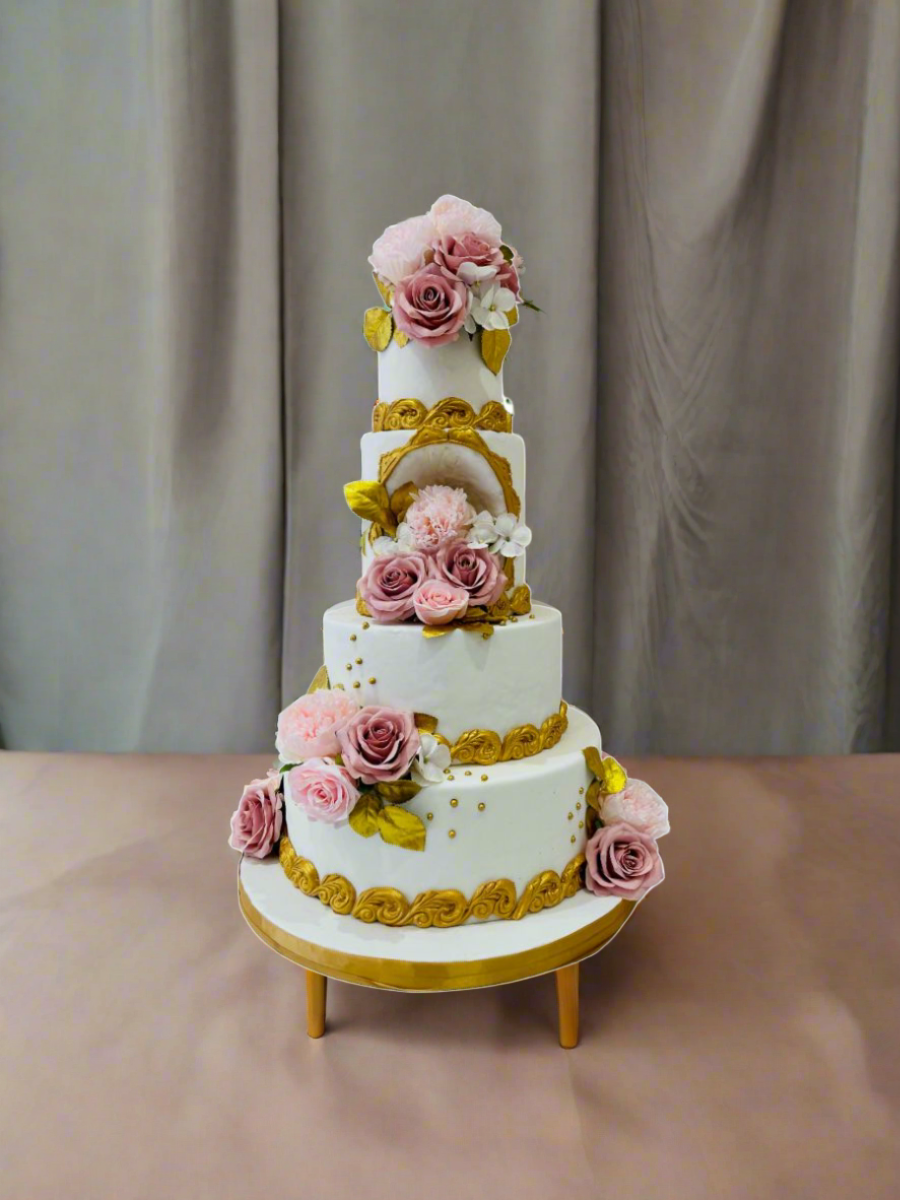 Rose Fantasy Tiered Wedding Cake