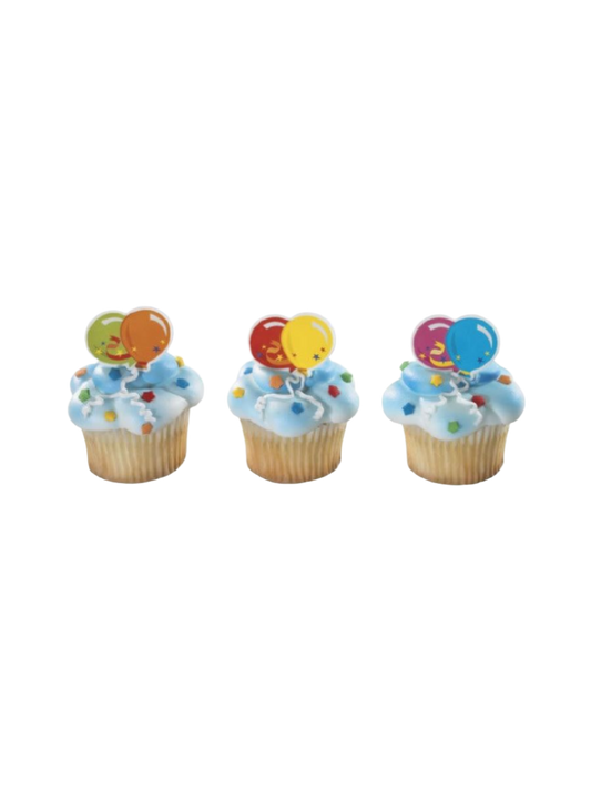 HappyBirthday Balloons Cupcakes - (Pack of 6)