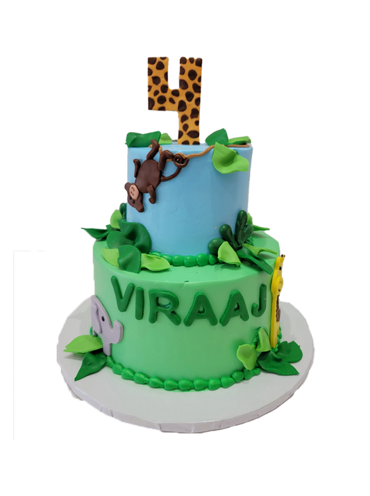 Viraaj Jungle Cream Tiered Cake