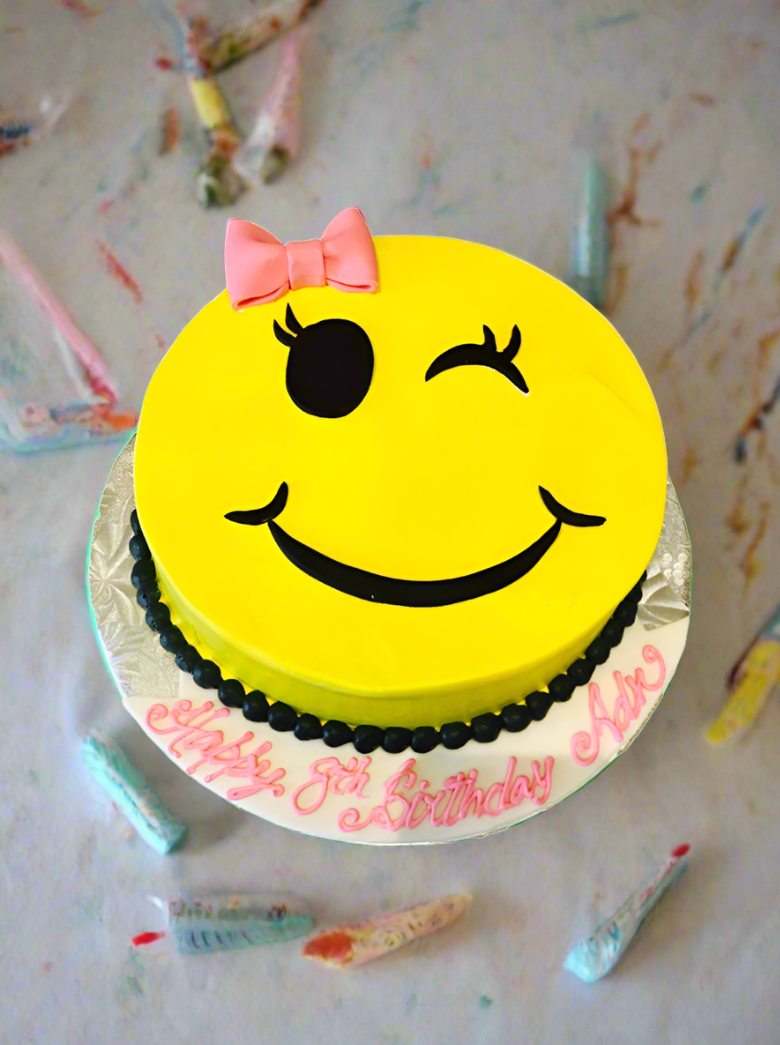 Winky Emoji Cake