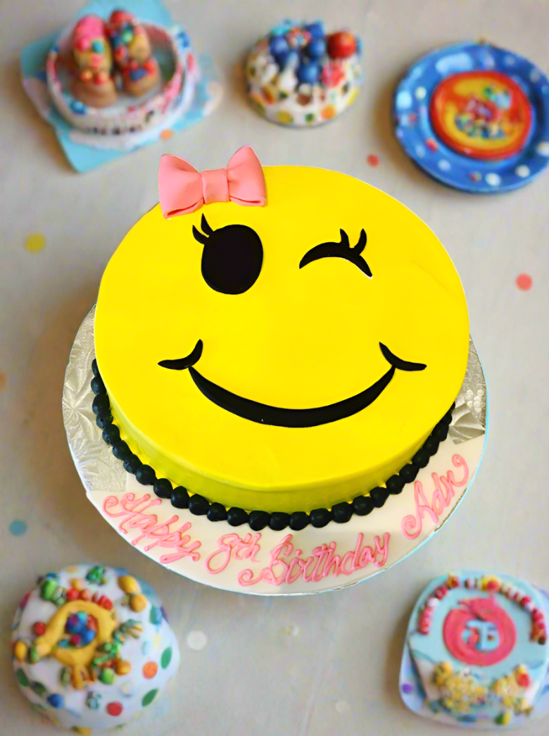 Winky Emoji Cake