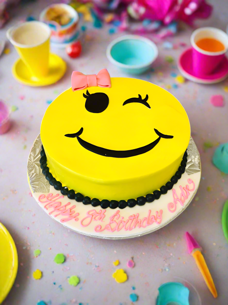 Winky Emoji Cake