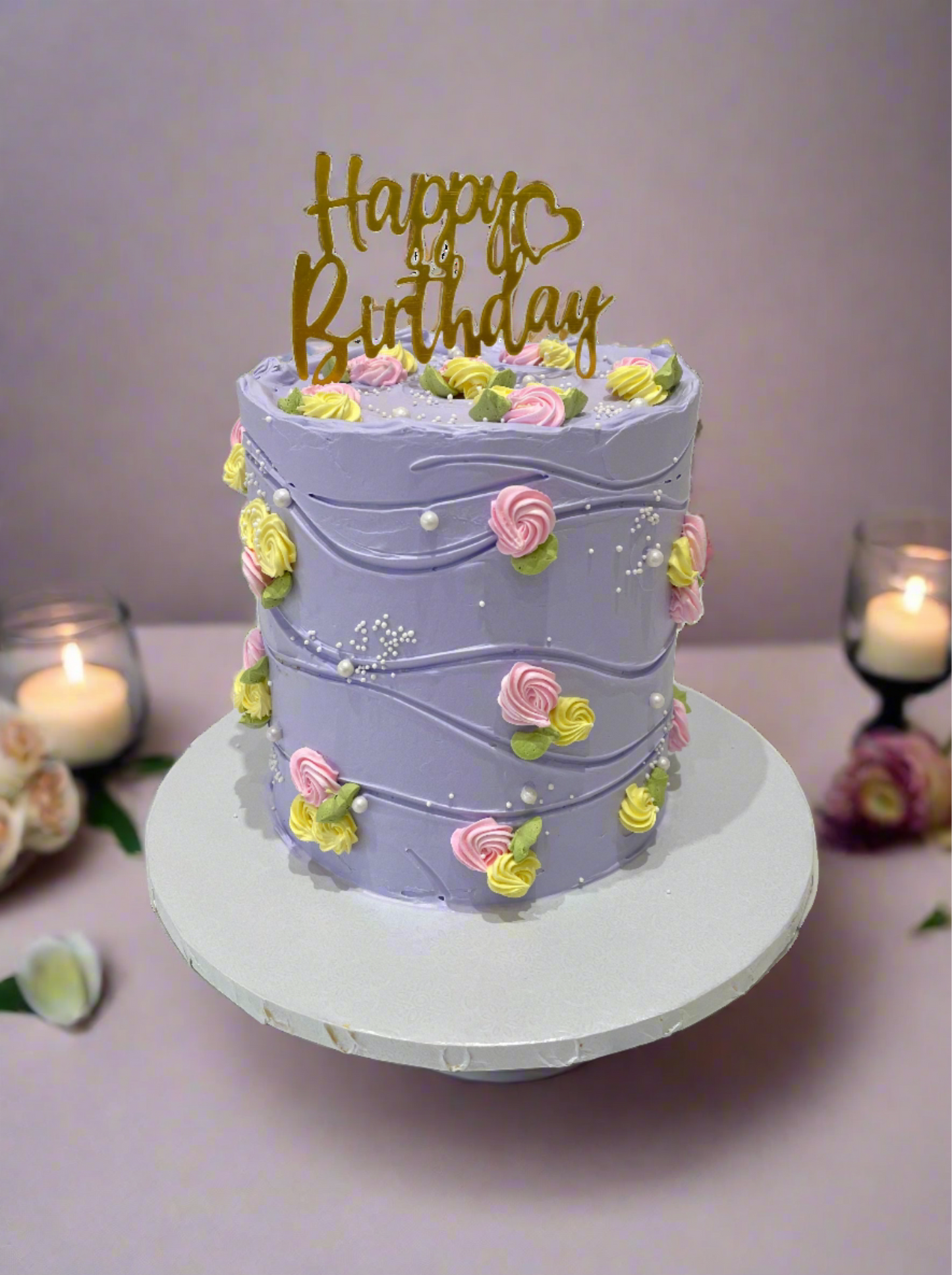 Billy Lavender Floral Cake