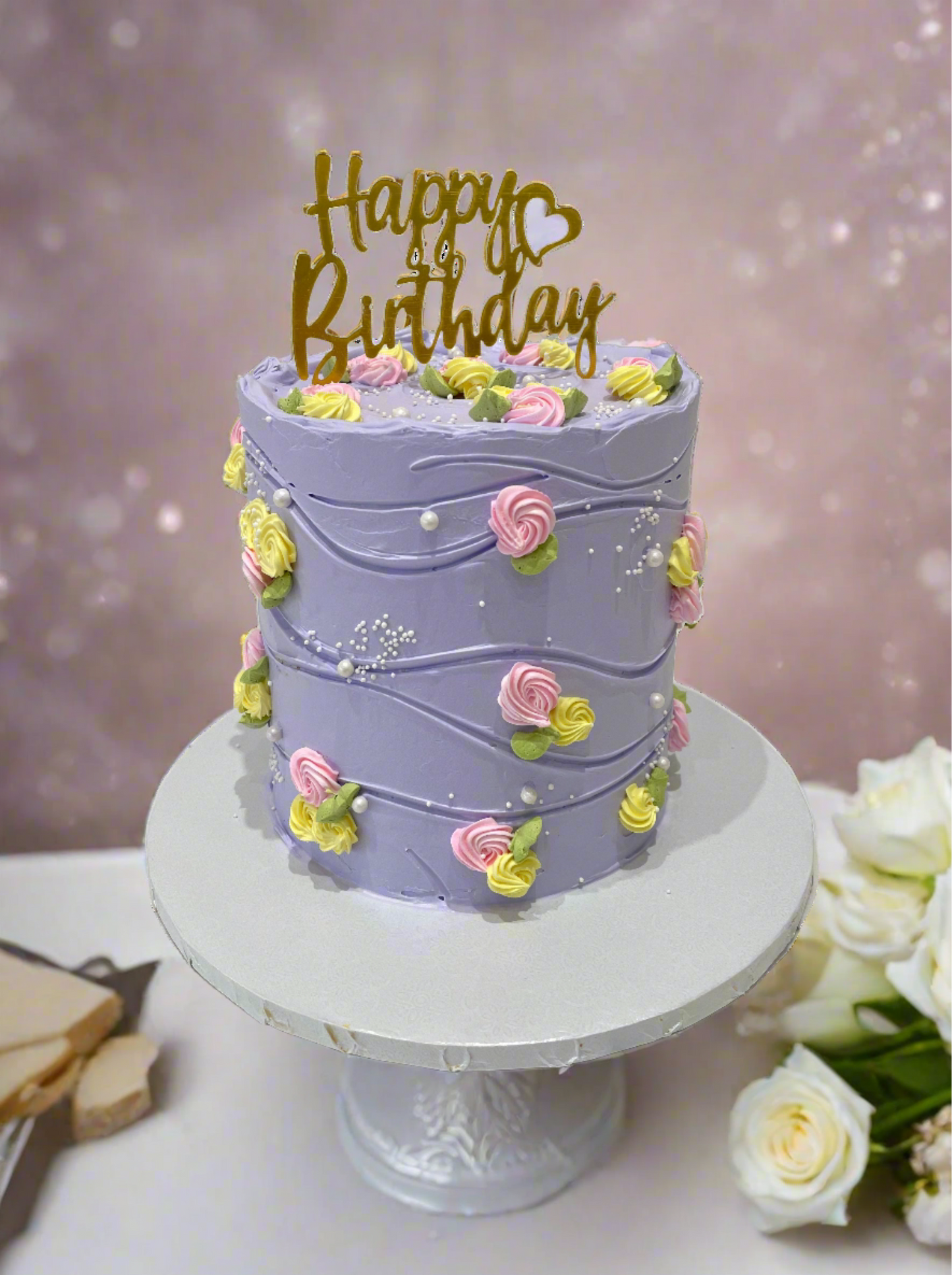 Billy Lavender Floral Cake