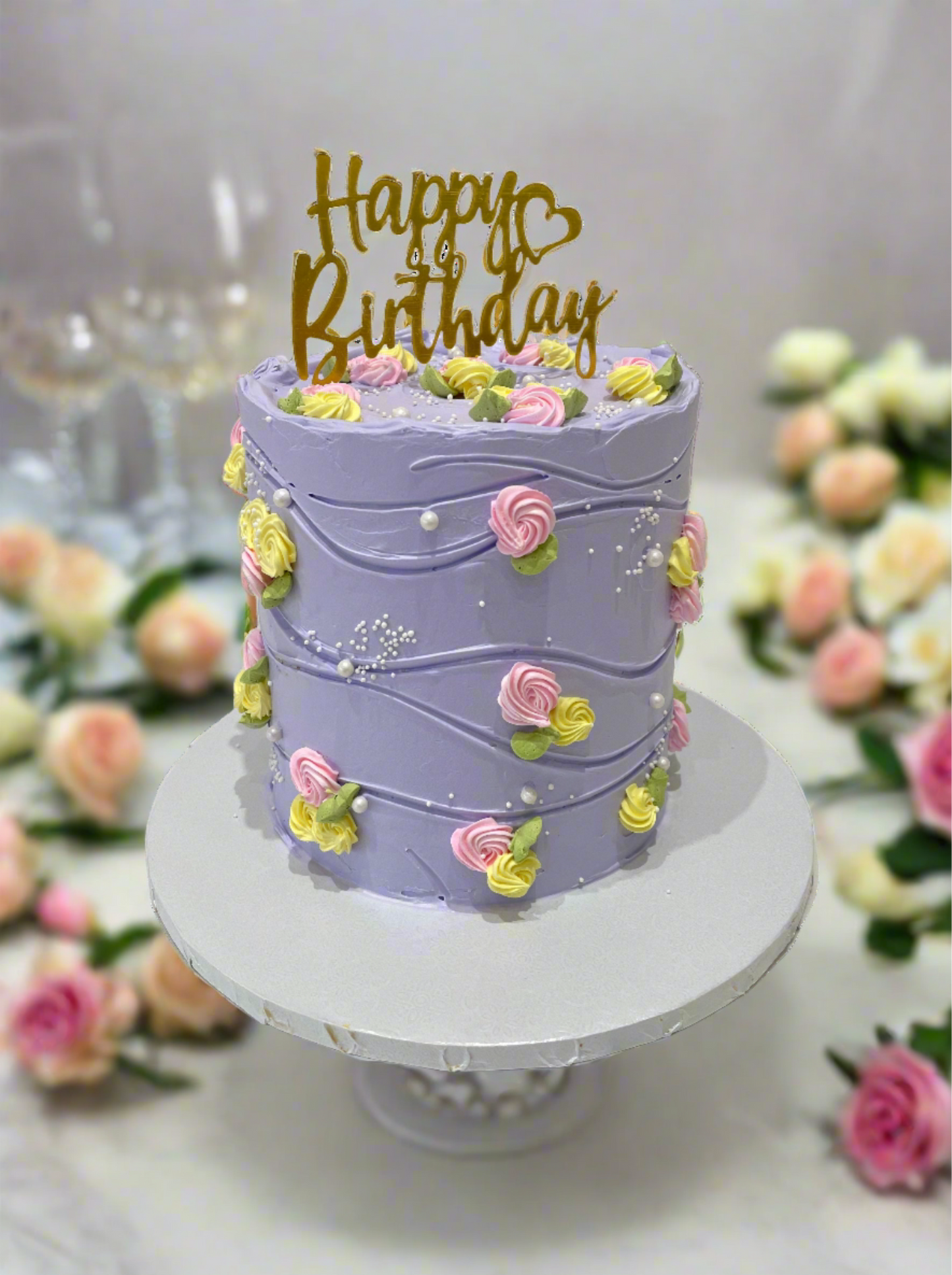 Billy Lavender Floral Cake