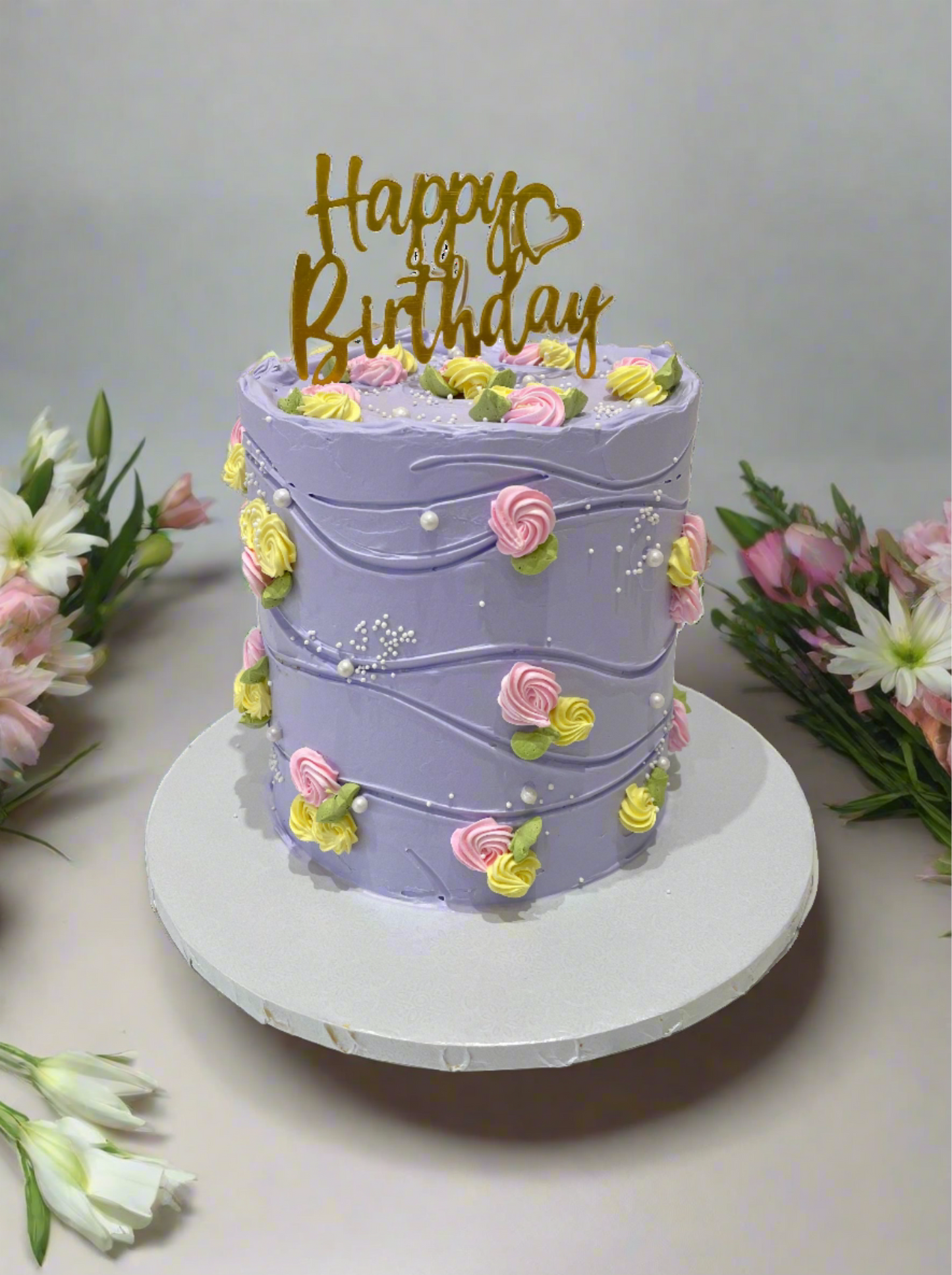 Billy Lavender Floral Cake