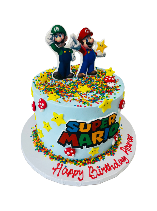 Aarav Super Mario Cream Cake