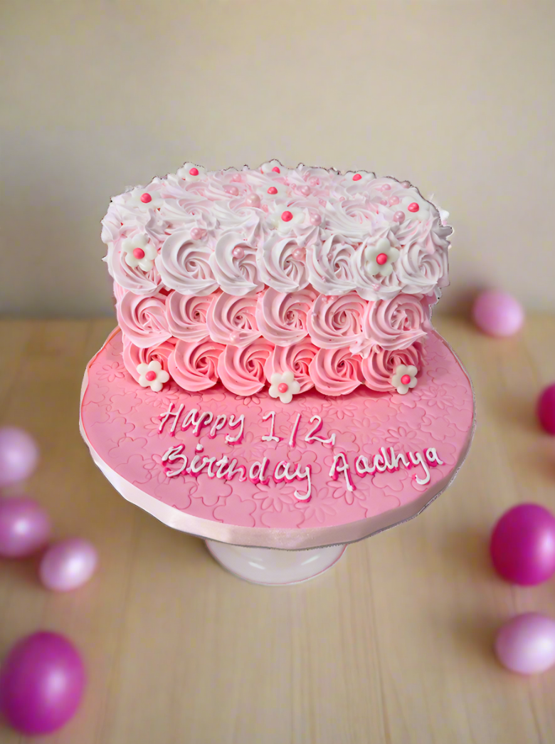 Adhaya Half Birthday Cake