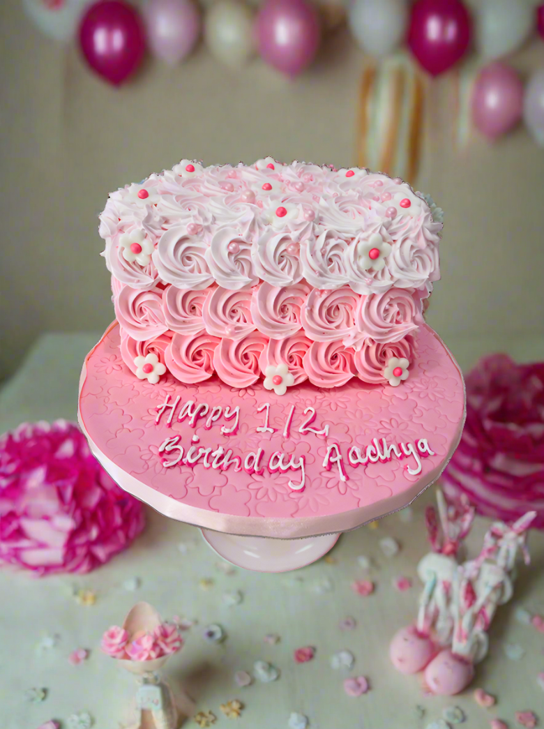 Adhaya Half Birthday Cake