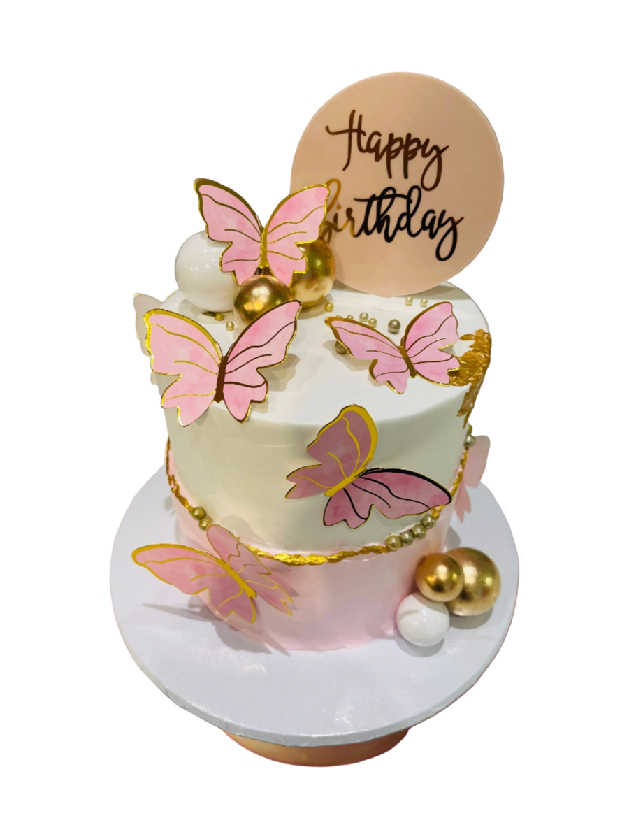 Aditi Pink Butterfly Cake