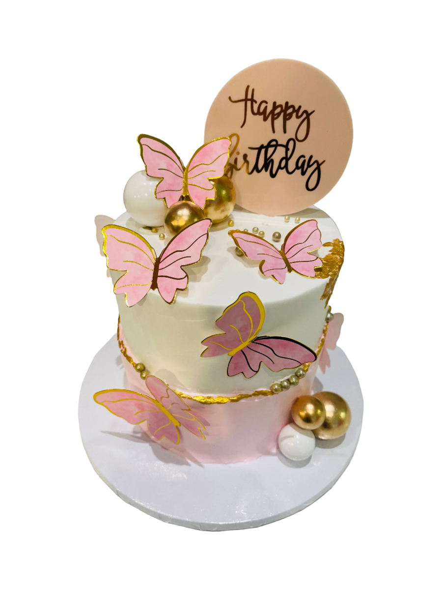 Aditi Pink Butterfly Cake