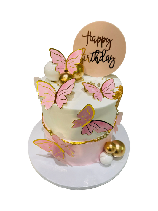 Aditi Pink Butterfly Cake