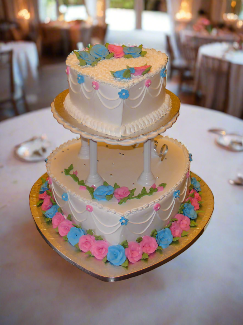 Anna Heart Wedding Cake