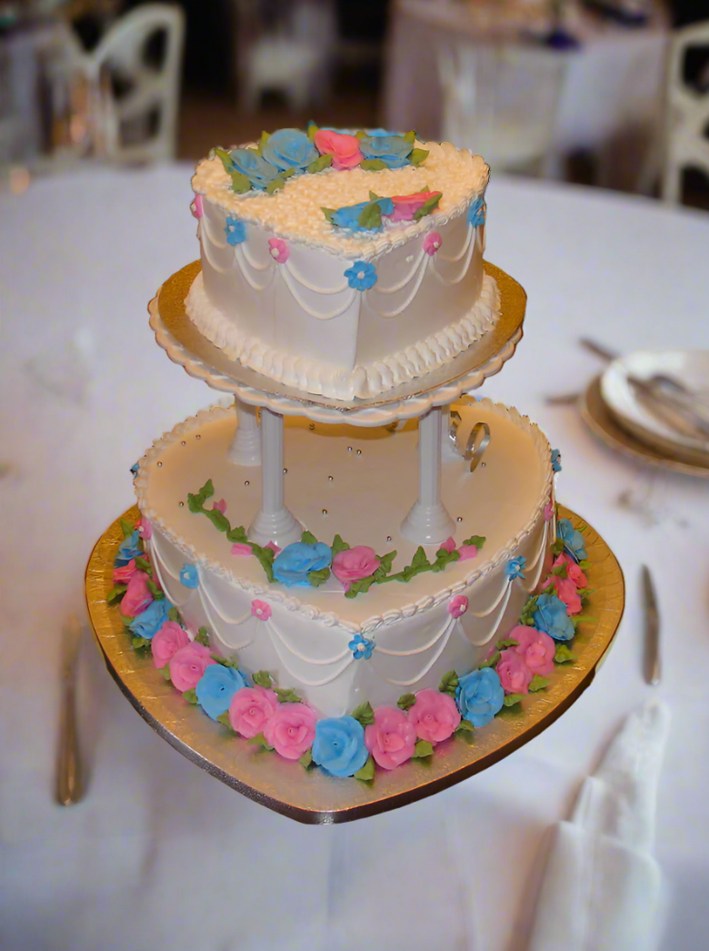 Anna Heart Wedding Cake