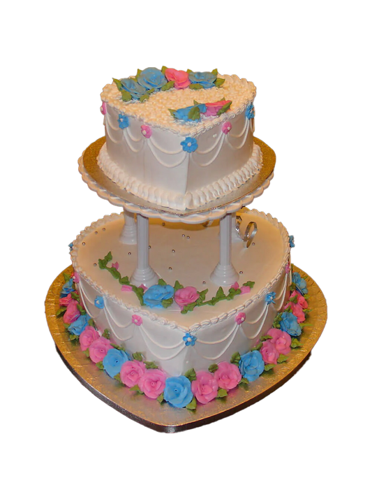 Anna Heart Wedding Cake