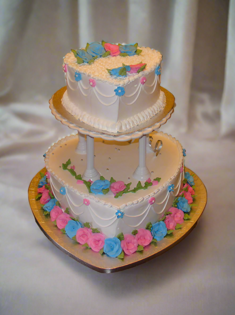 Anna Heart Wedding Cake