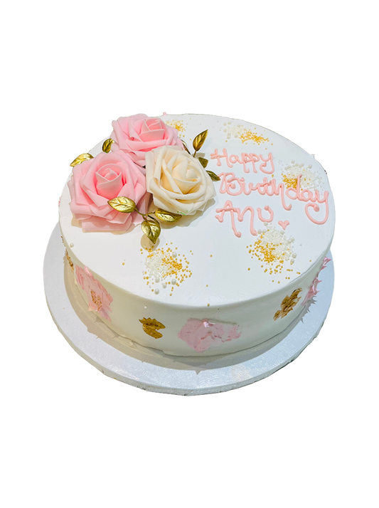 Anu Pink Flower Cake