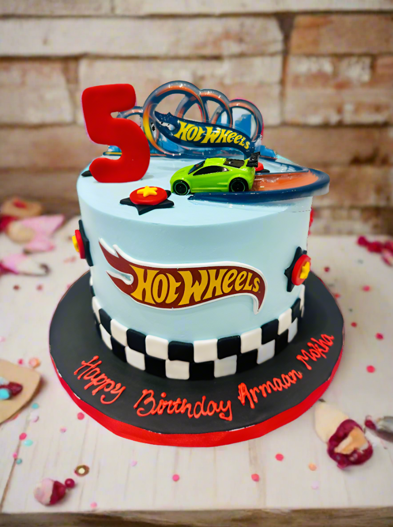 Armaan Hotwheels Car Cream Cake