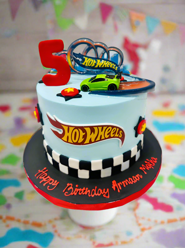 Armaan Hotwheels Car Cream Cake