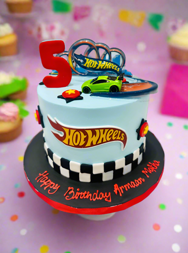 Armaan Hotwheels Car Cream Cake