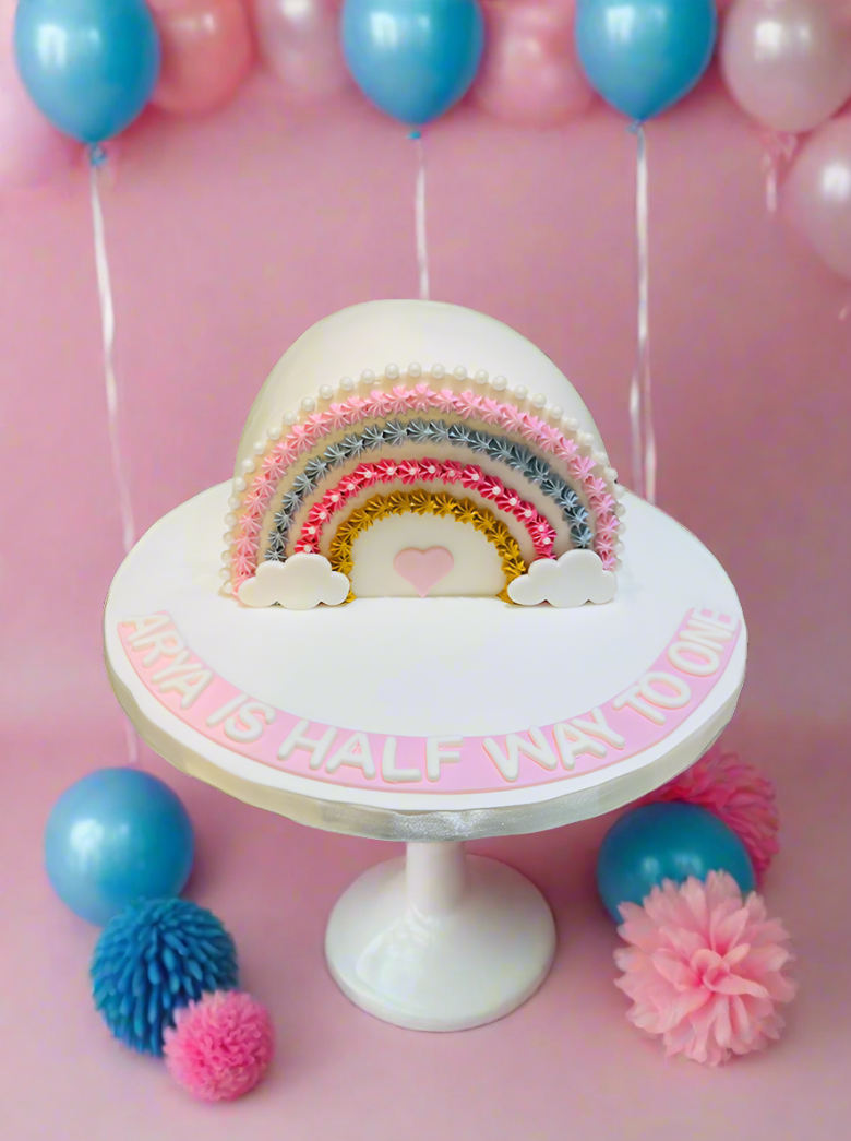 Arya Half Rainbow Arch Cake
