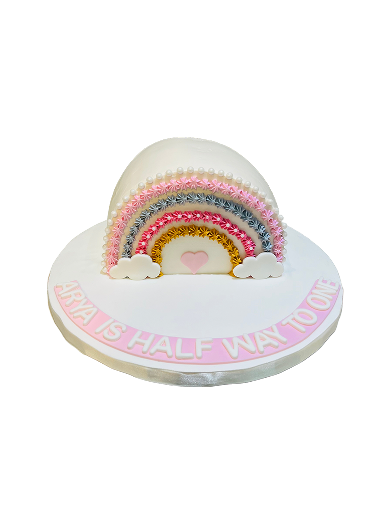 Arya Half Rainbow Arch Cake