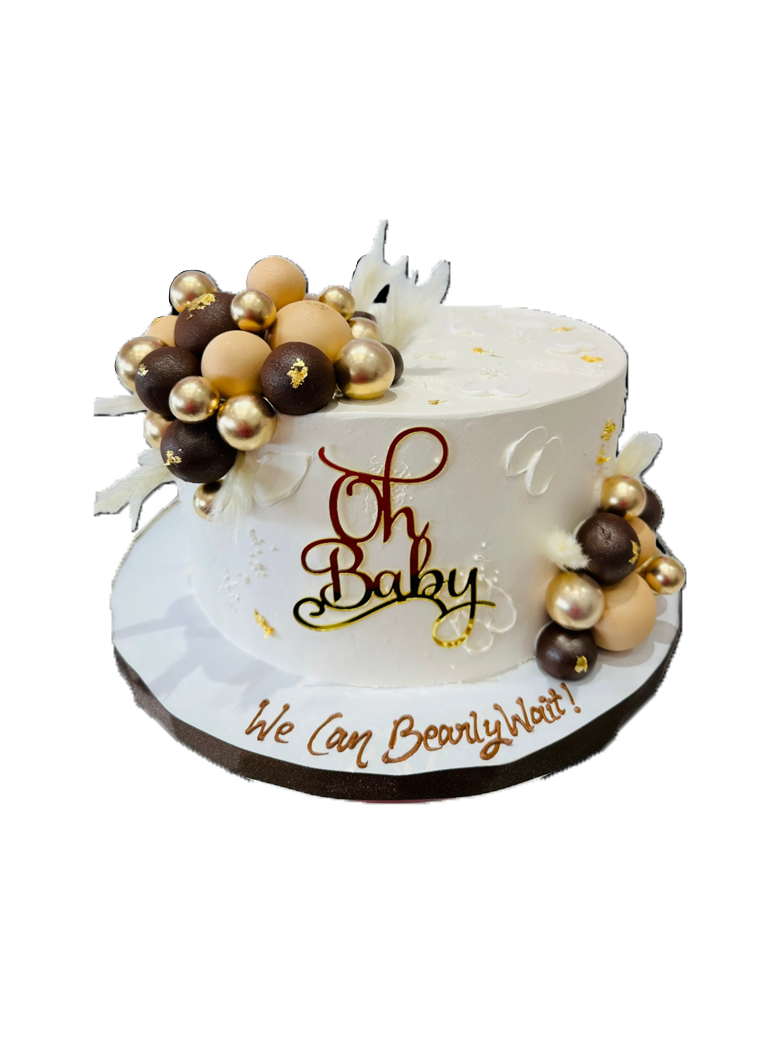 Asees Ivory Baby Shower Cream Cake