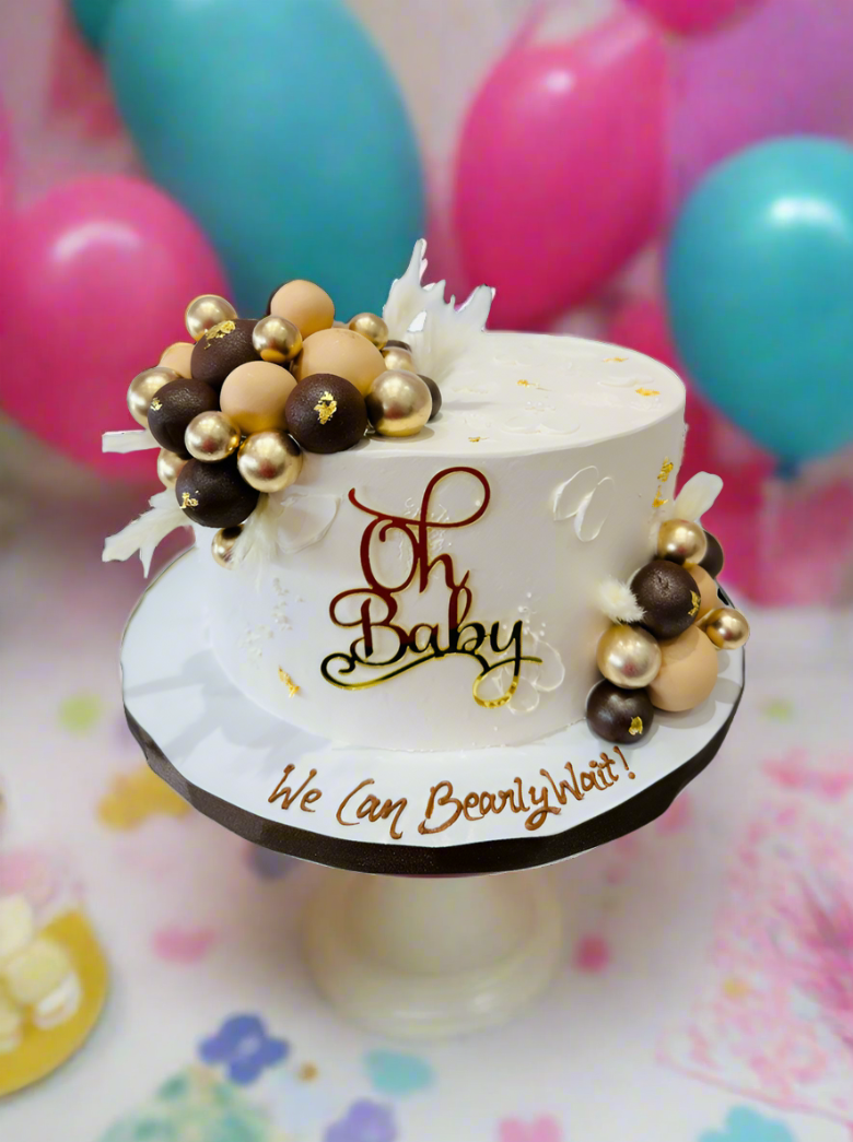 Asees Ivory Baby Shower Cream Cake