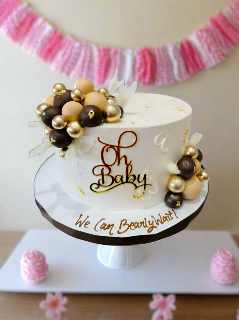 Asees Ivory Baby Shower Cream Cake