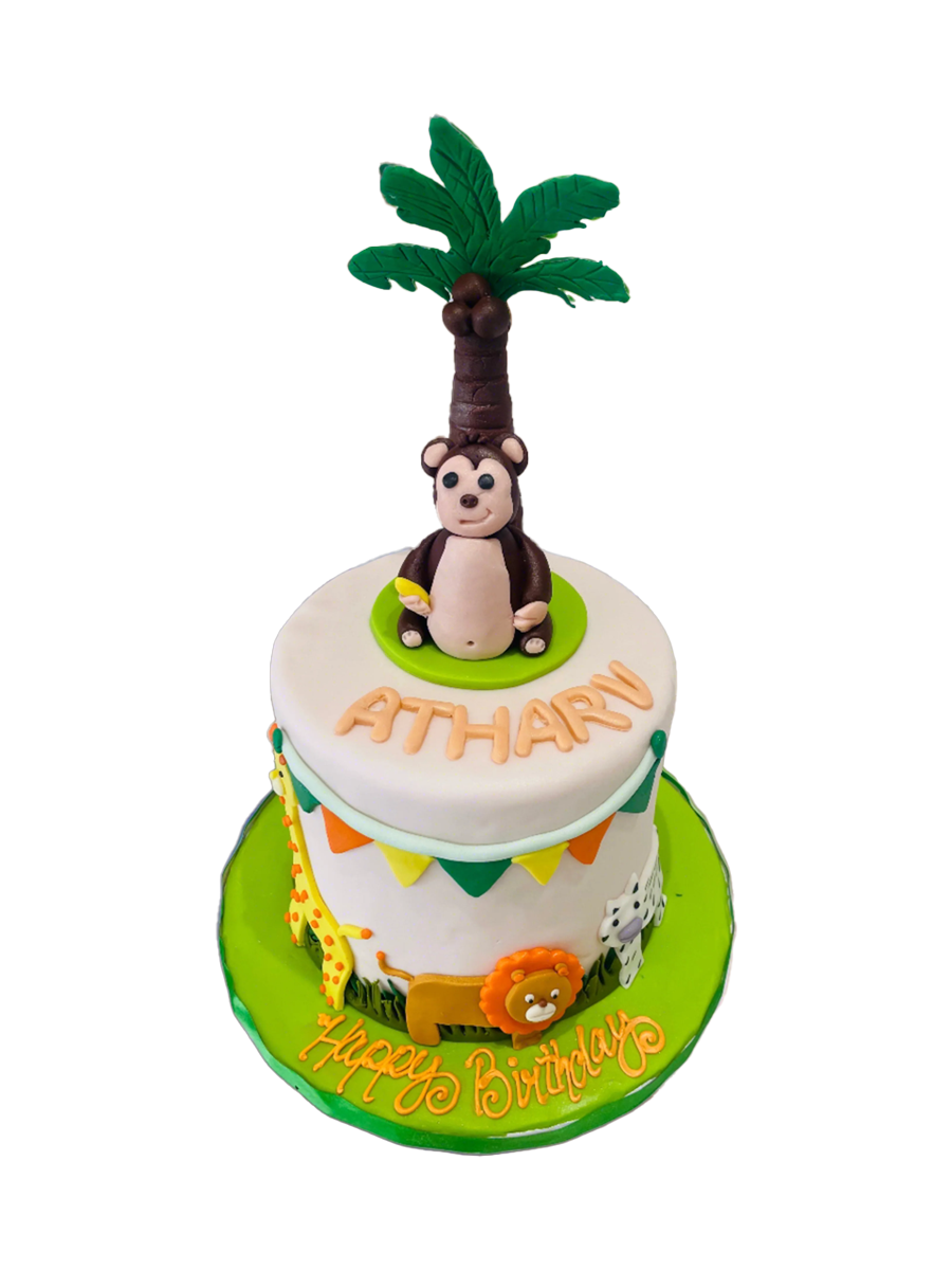 Atharv Jungle Fondant Cake