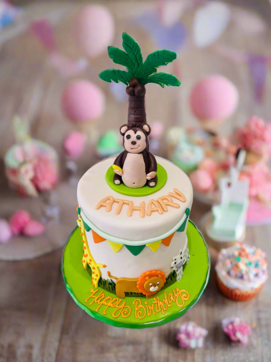 Atharv Jungle Fondant Cake