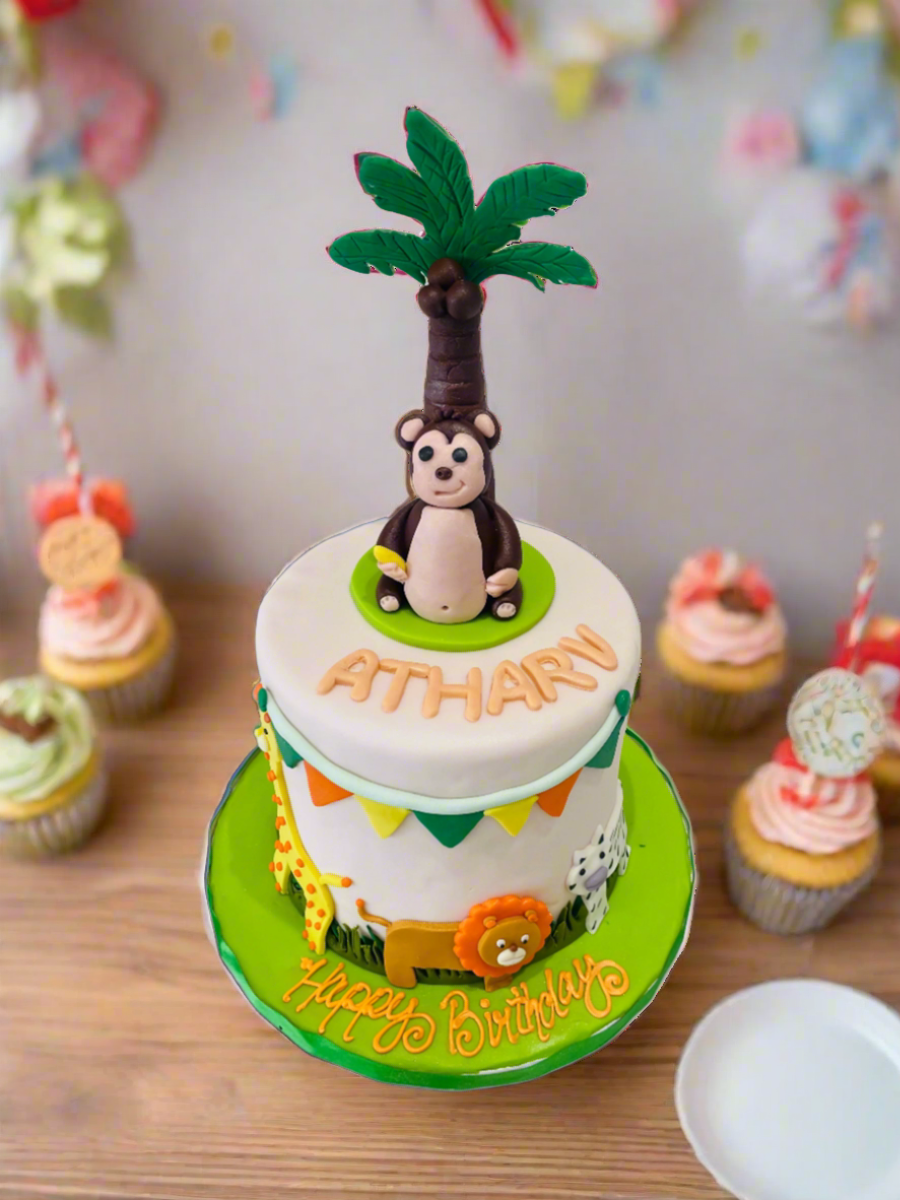 Atharv Jungle Fondant Cake