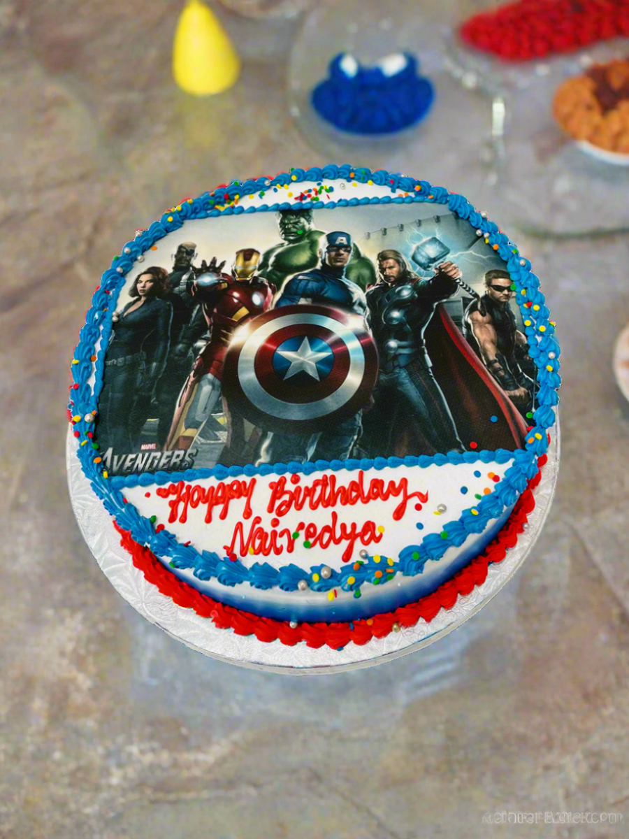 Avengers Photo Cake