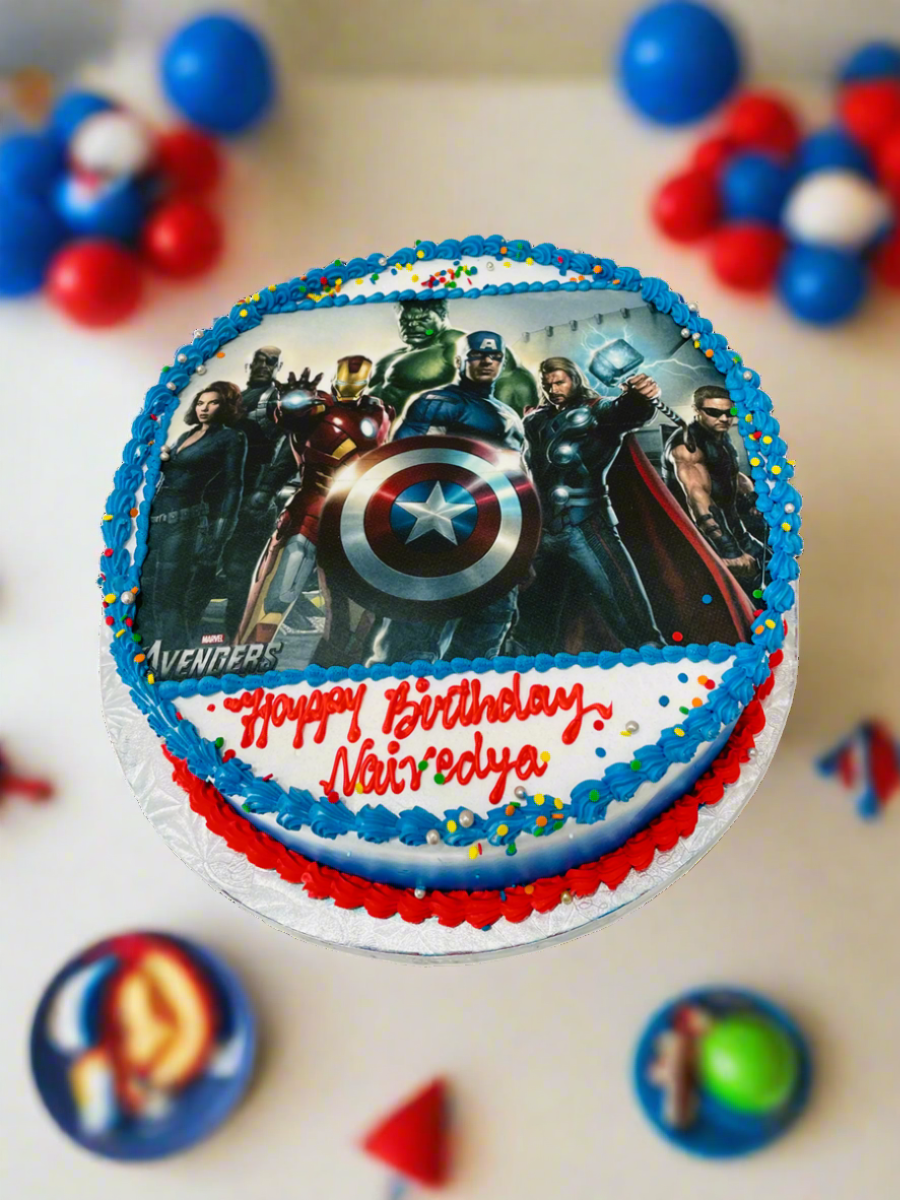 Avengers Photo Cake