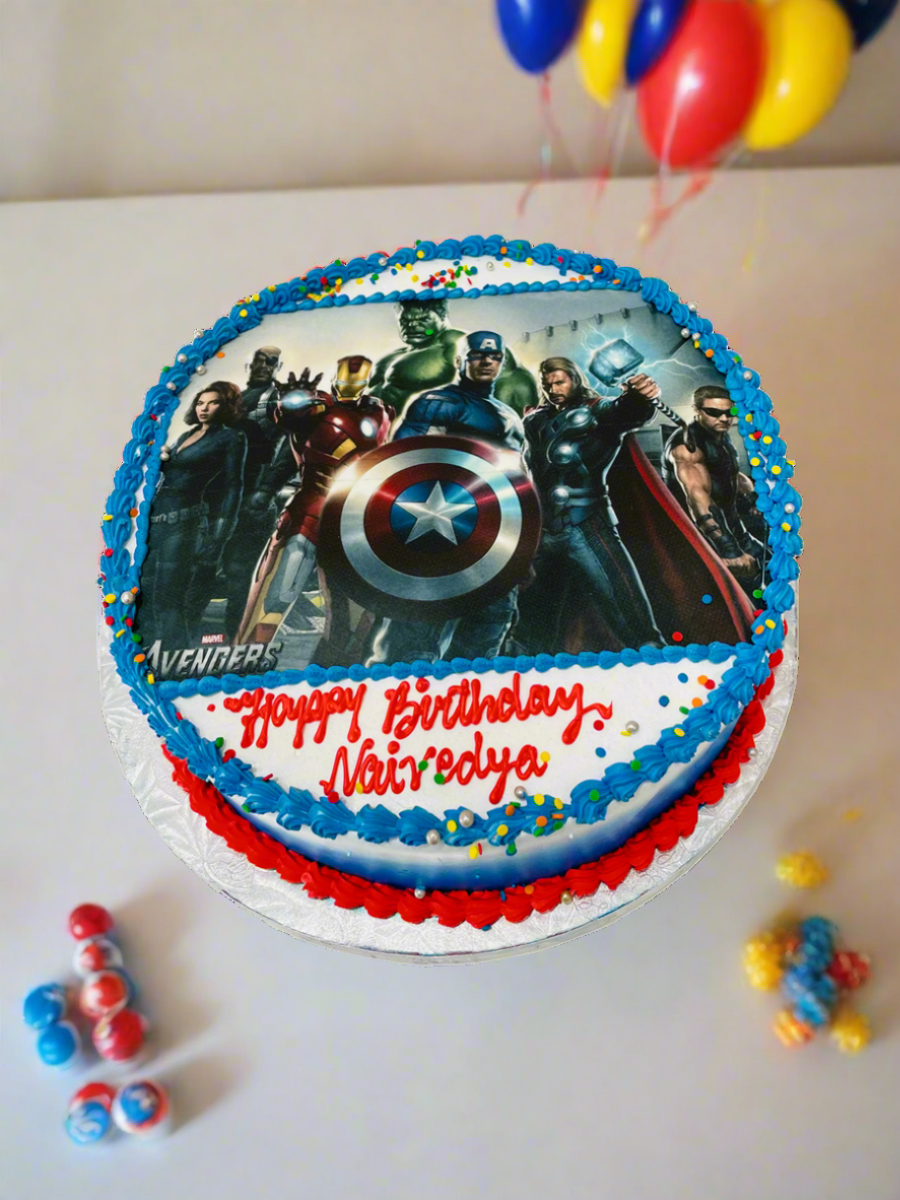 Avengers Photo Cake