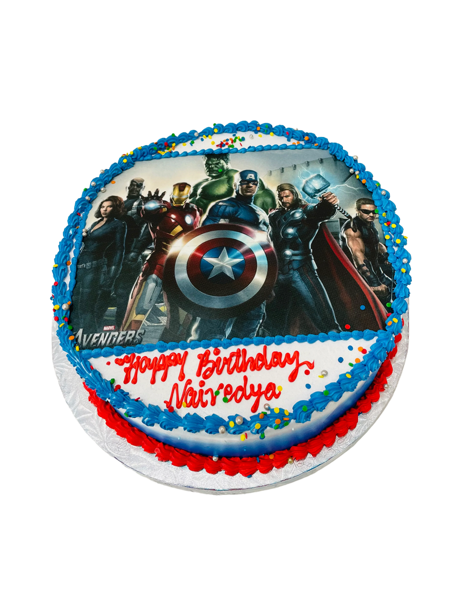 Avengers Photo Cake