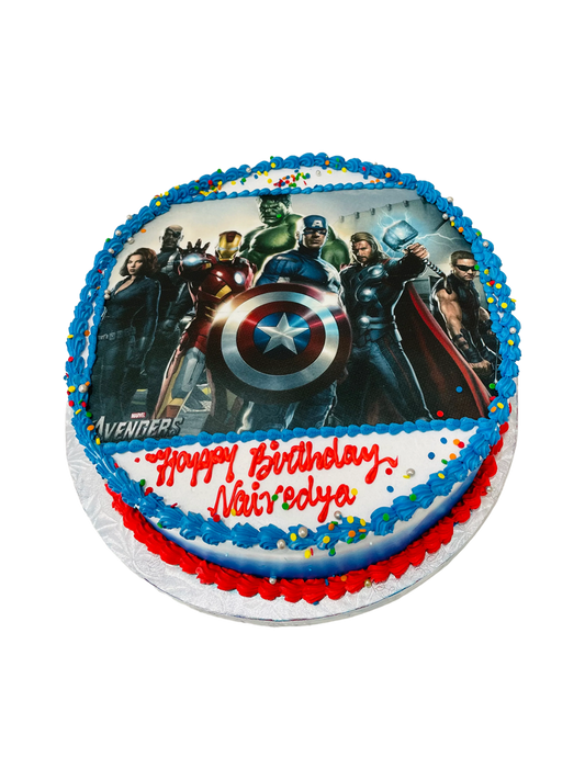 Avengers Photo Cake