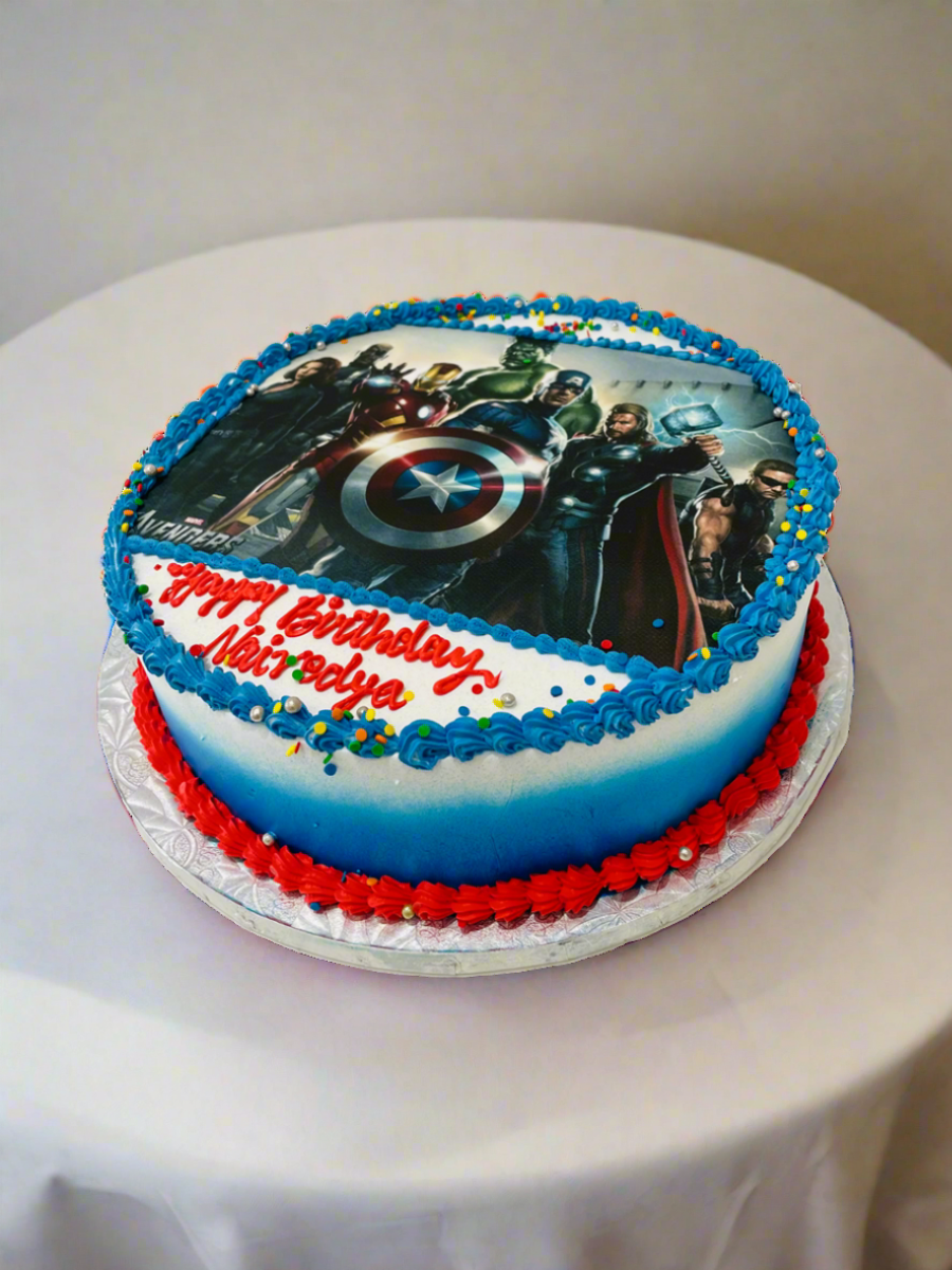 Avengers Photo Cake