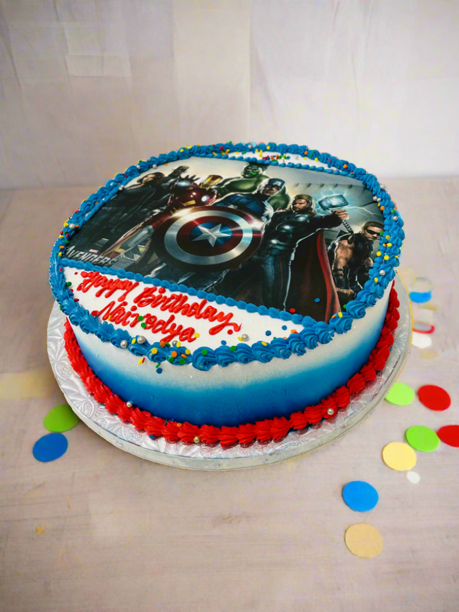 Avengers Photo Cake