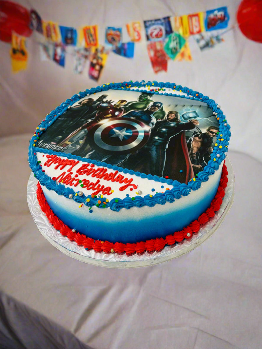 Avengers Photo Cake