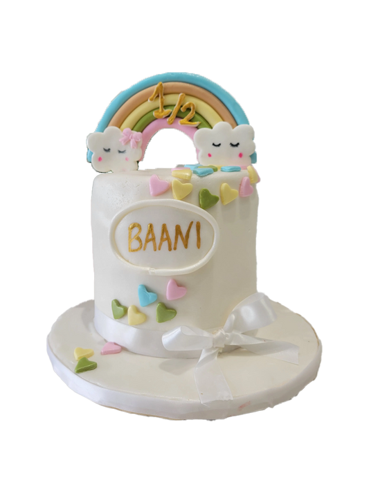 Baani Rainbow Fondant Cake