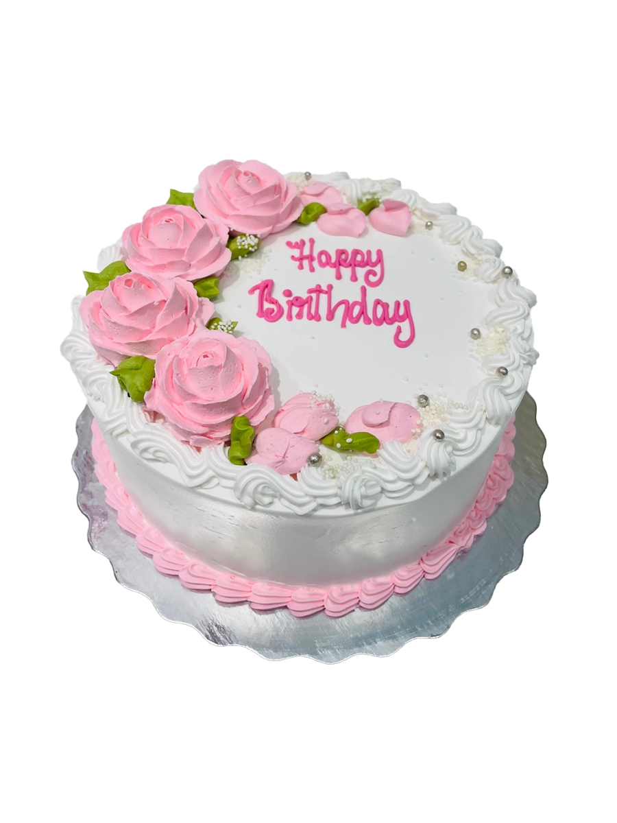 Basic Pink Flower Cake