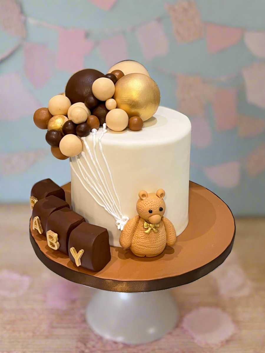 Bear Balloon Fondant Cake