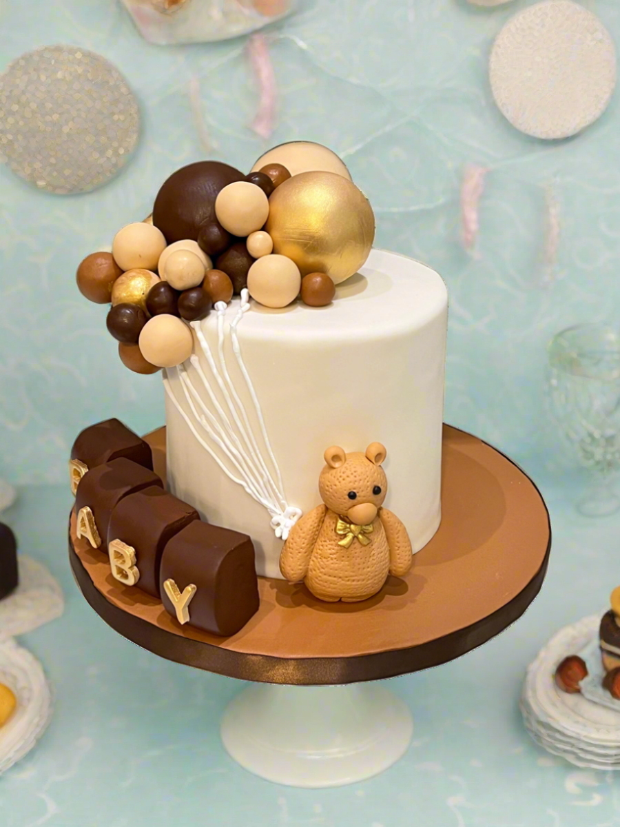 Bear Balloon Fondant Cake