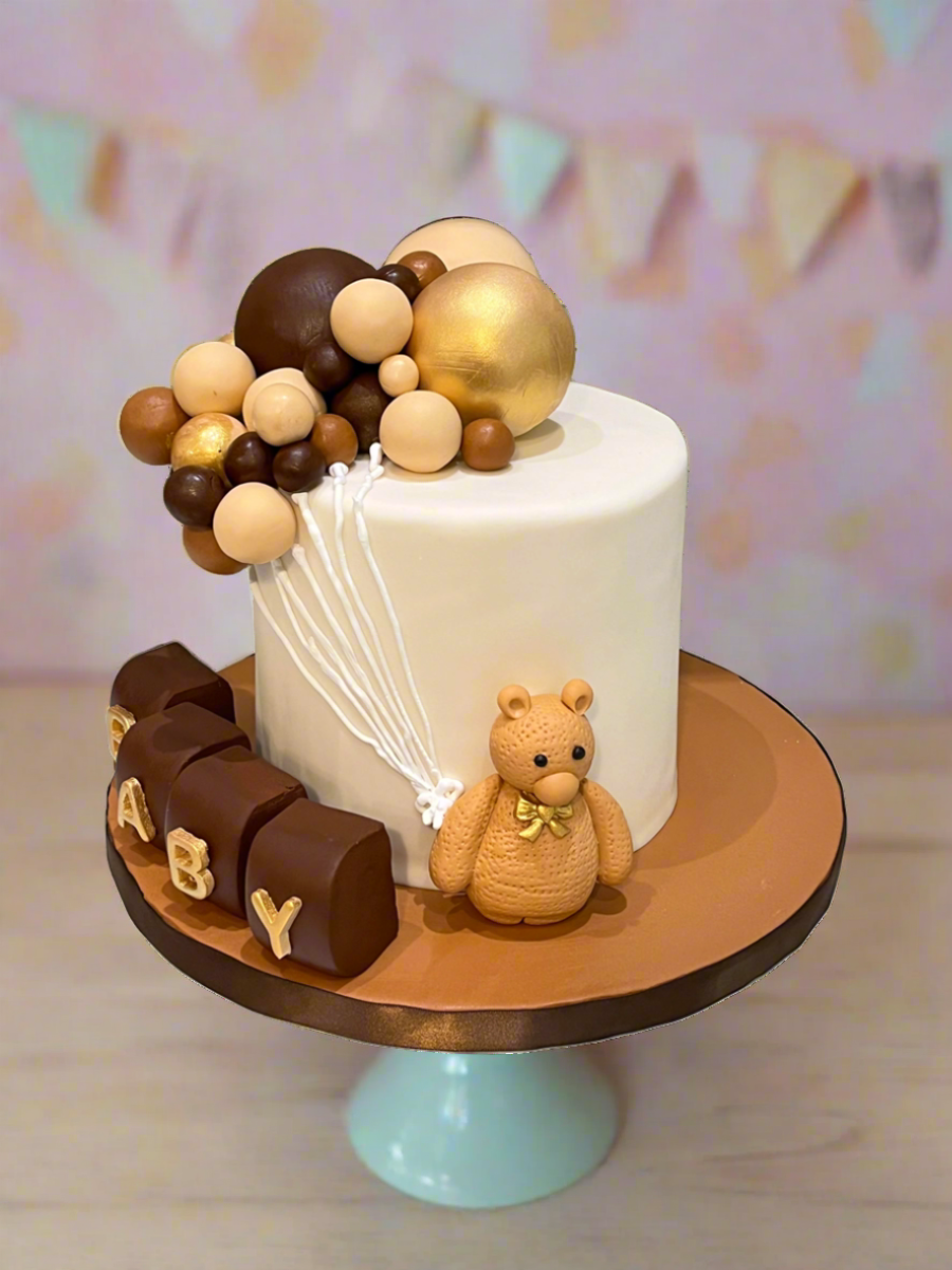 Bear Balloon Fondant Cake