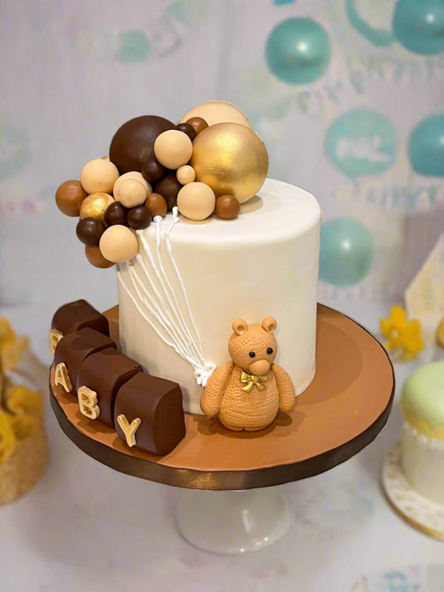 Bear Balloon Fondant Cake