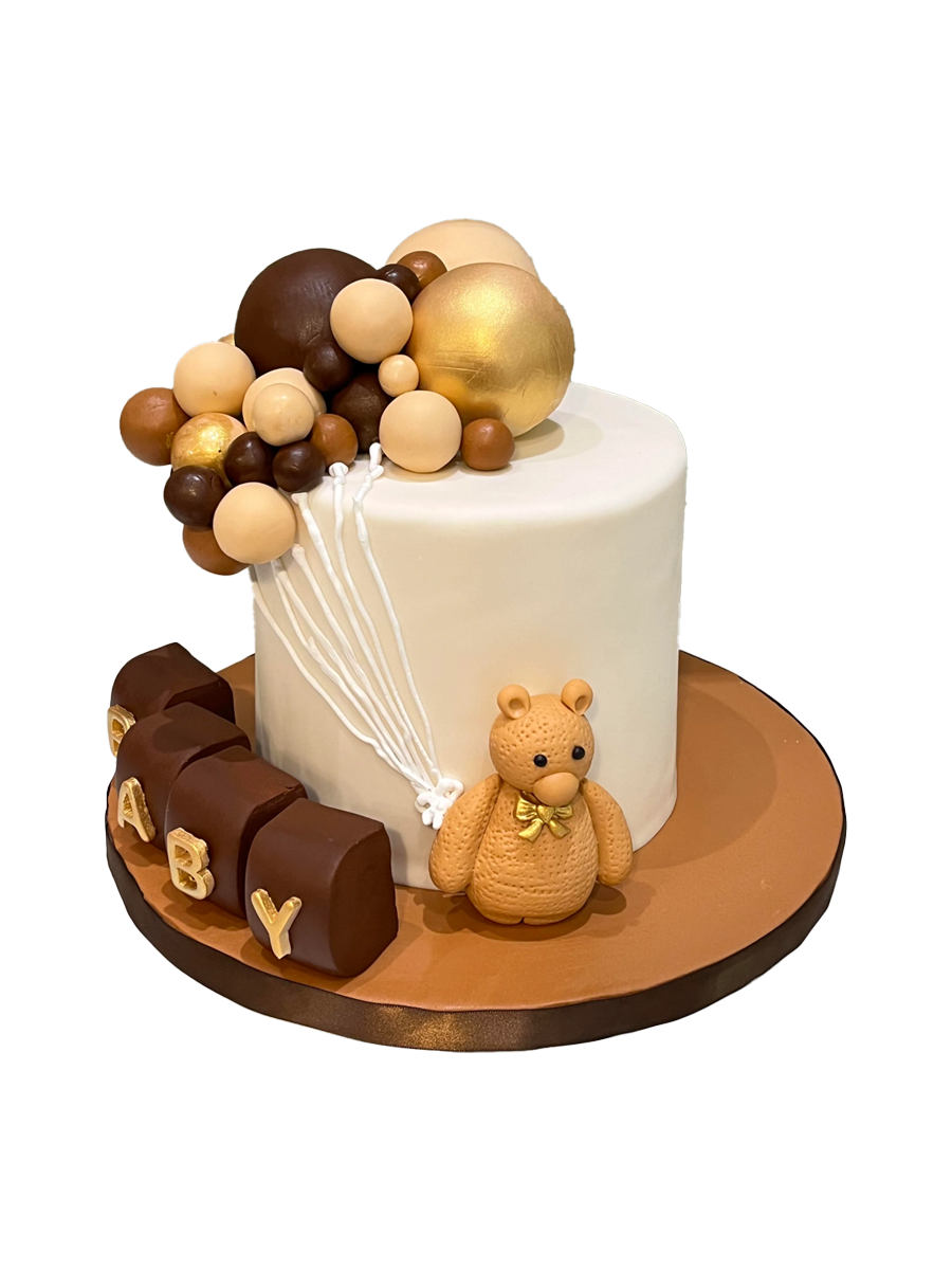 Bear Balloon Fondant Cake