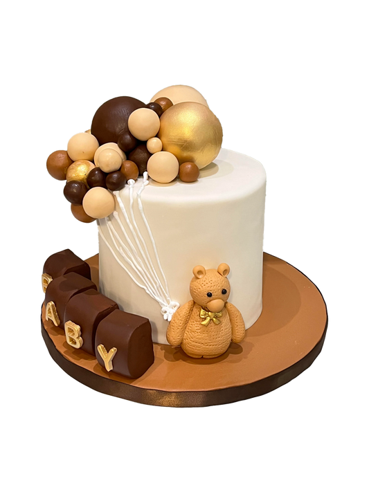 Bear Balloon Fondant Cake