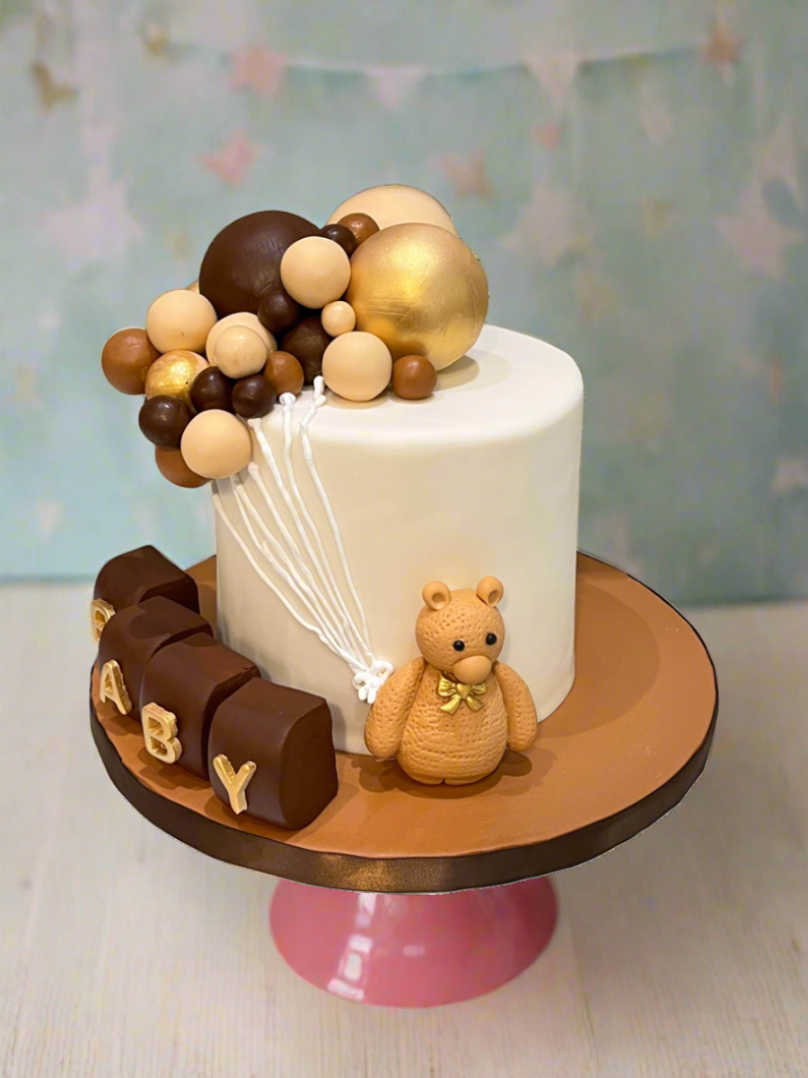 Bear Balloon Fondant Cake